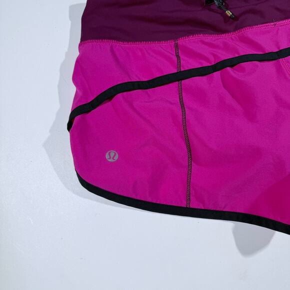 Lululemon Speed Up Shorts 2.5” Size 4 Hot Pink Magenta Black Trim Running - Picture 3 of 10